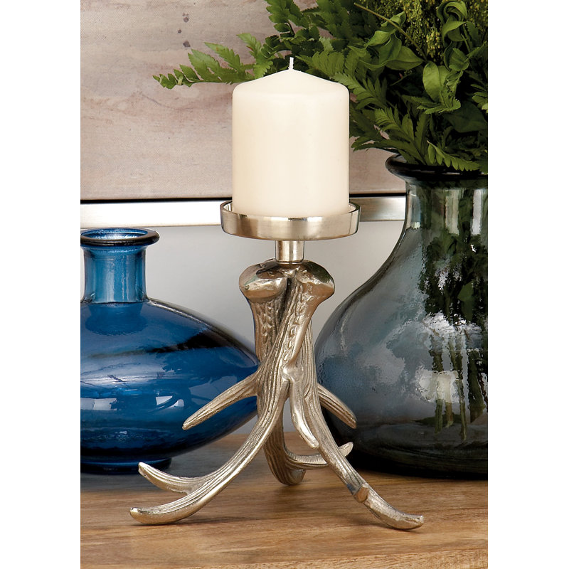Cole & Grey Aluminum Candlestick & Reviews Wayfair